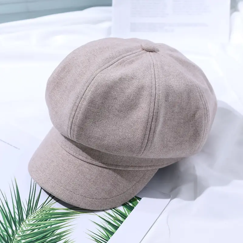 Solid Color Octagonal Beret Hat 2025 New - Image 4