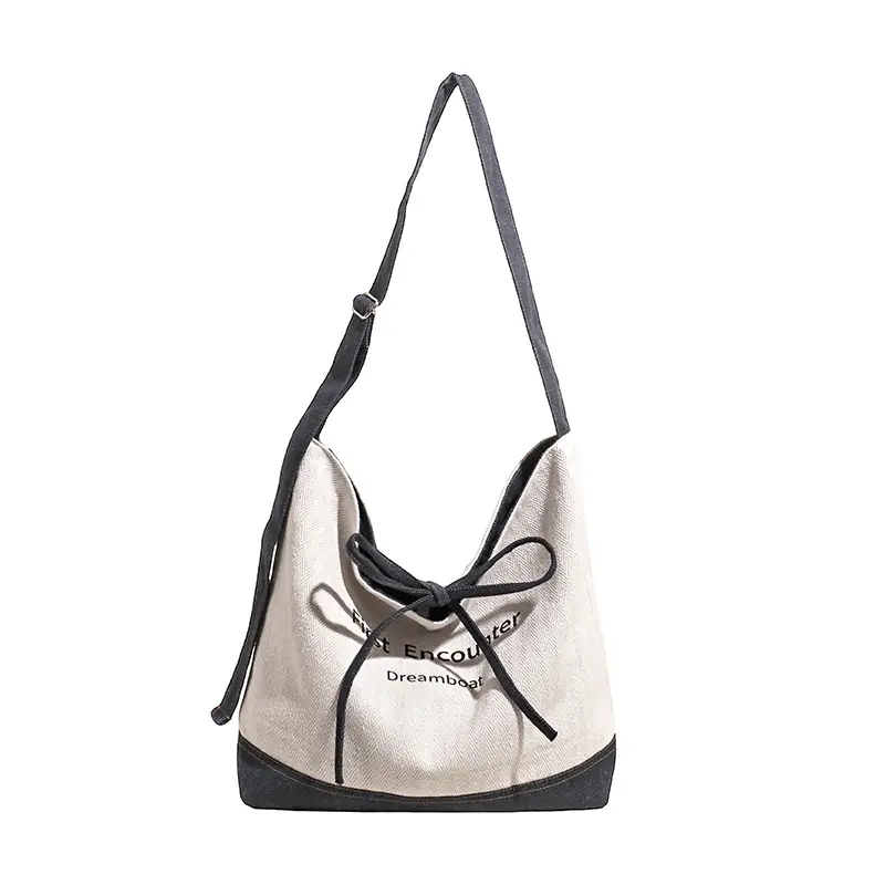 Women's Large Capacity Cloth Shoulder Bag Korean Style - Image 6