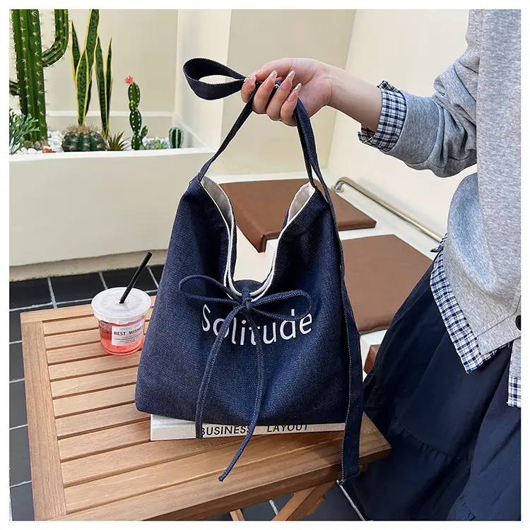 Women's Large Capacity Cloth Shoulder Bag Korean Style — feature 19