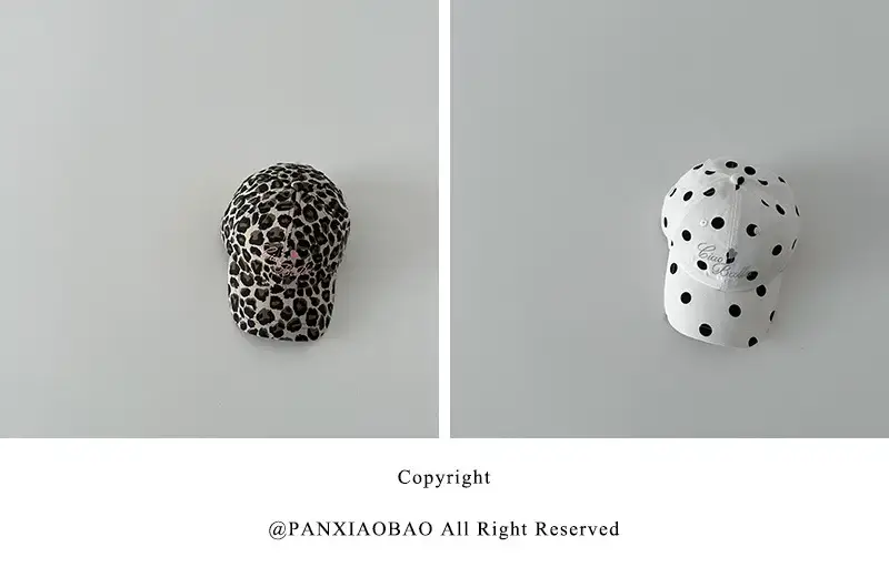 Kids Baseball Caps Polka Dot & Leopard Print Spring Autumn — feature 10