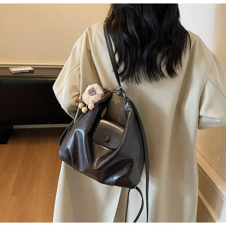 Retro Korean Style Large Brown Tote Bag for Women — feature 11