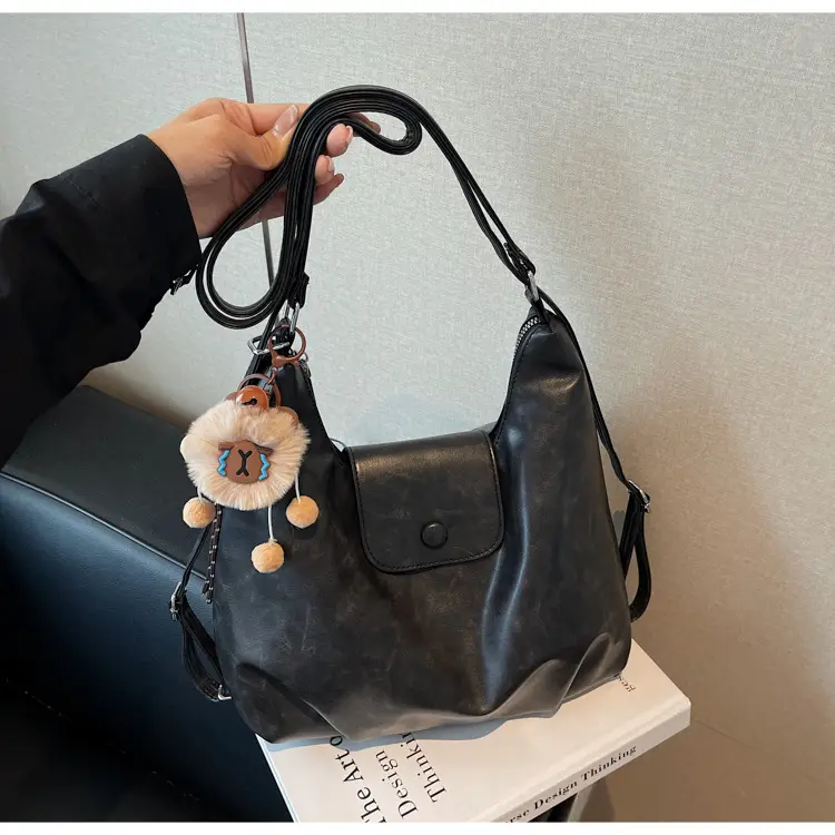 Retro Korean Style Large Brown Tote Bag for Women — feature 31