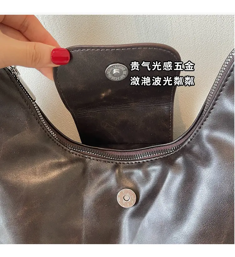 Retro Korean Style Large Brown Tote Bag for Women — feature 8