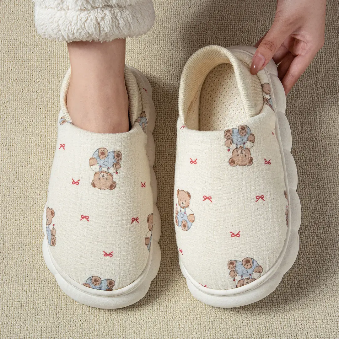 2025 New Winter Style Girly Lace Bow Bag Heel Thin Maternity Ladies Home Confinement Shoes