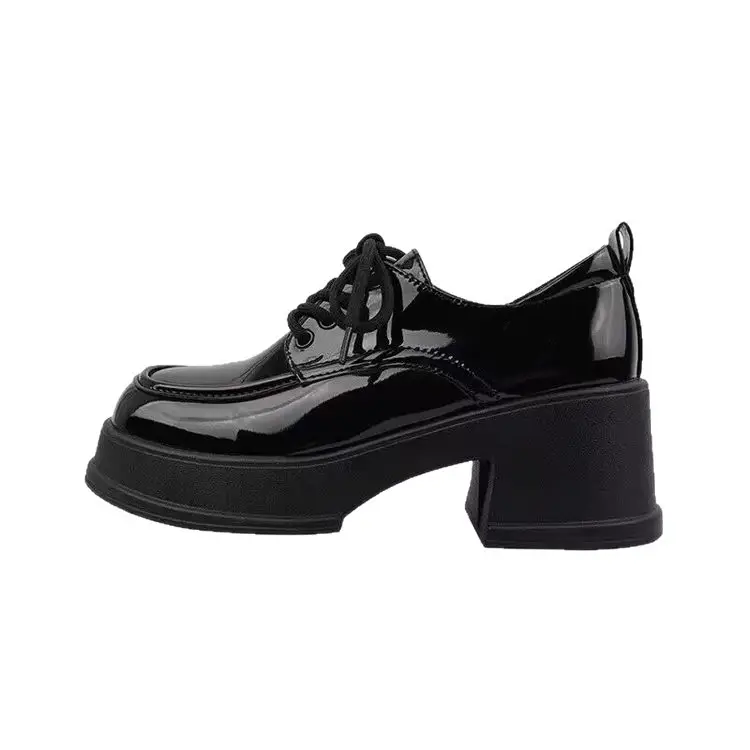 Black Thick Heel Mary Jane Shoes for Women