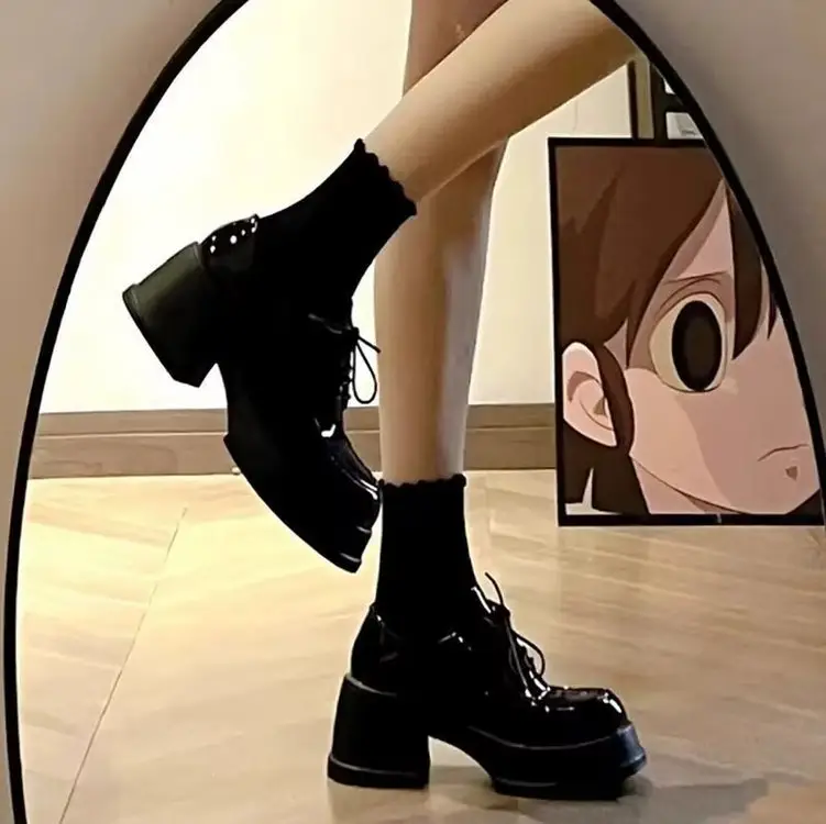 Black Thick Heel Mary Jane Shoes for Women — feature 7
