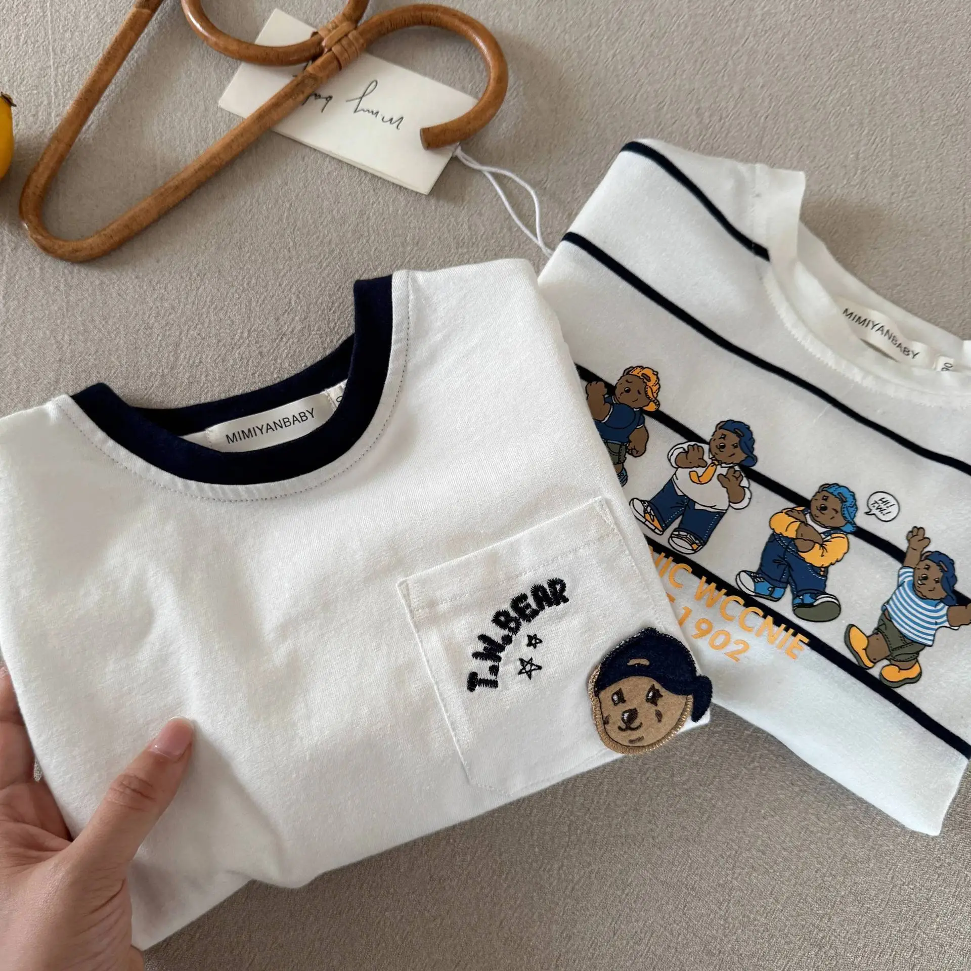 2025 Boys Japanese Cartoon T-Shirt White Cotton - Image 5