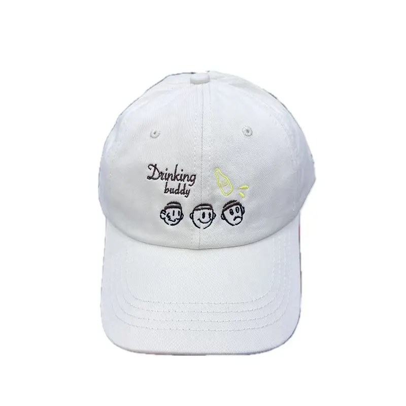 Women Blue Embroidered Baseball Cap Large Head Circumference - Image 6