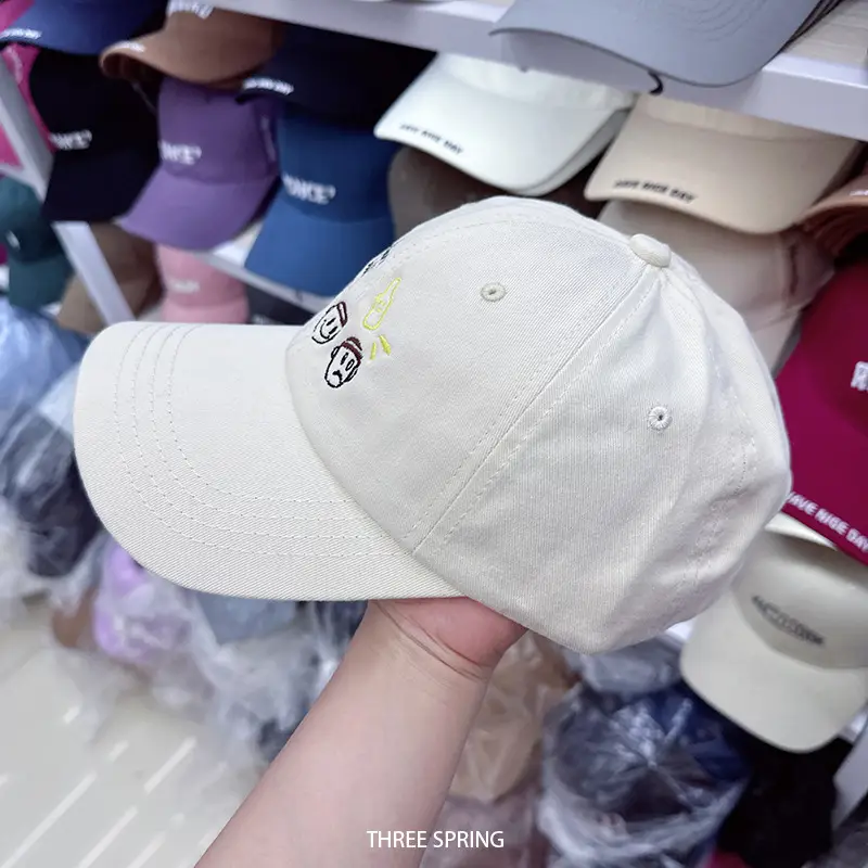 Women Blue Embroidered Baseball Cap Large Head Circumference — feature 2