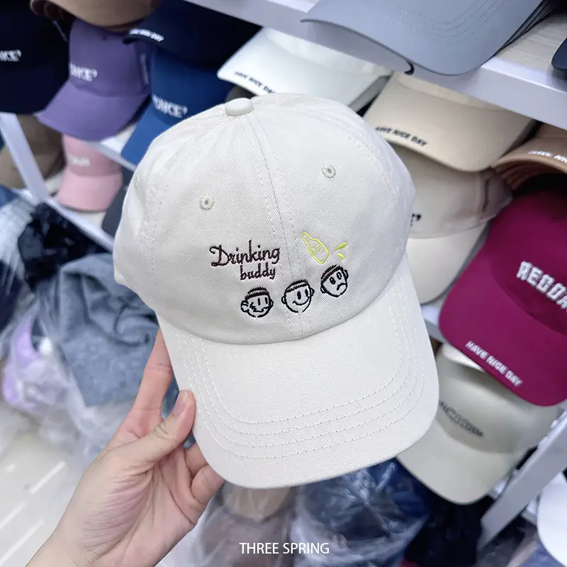 Women Blue Embroidered Baseball Cap Large Head Circumference — feature 4