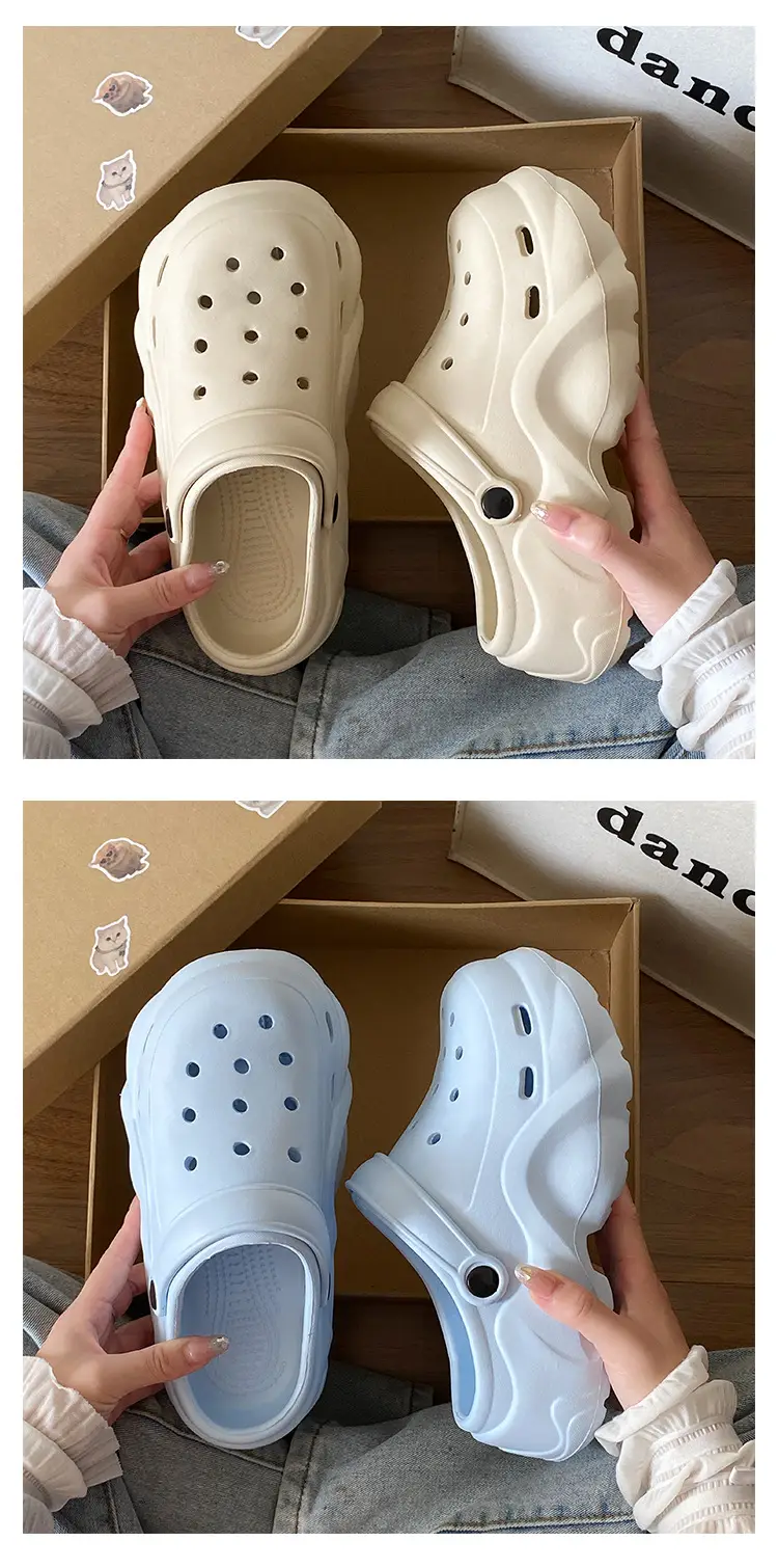 Arch Support Spring and Summer New Versatile Sandals for Commuting and Heightening Outer Wear Eva Breathable Non-Smell Hole Shoes for Women — feature 12