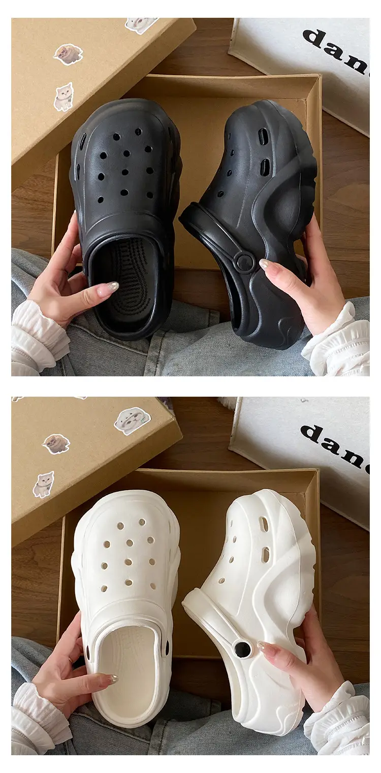 Arch Support Spring and Summer New Versatile Sandals for Commuting and Heightening Outer Wear Eva Breathable Non-Smell Hole Shoes for Women — feature 13