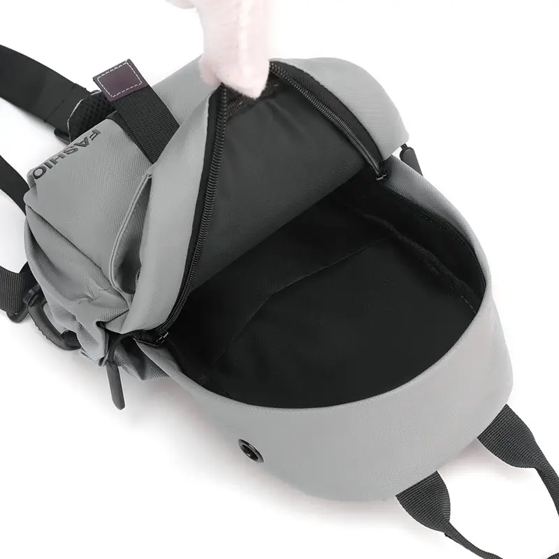 Men's Grey Crossbody Backpack with Adjustable Strap - Image 8