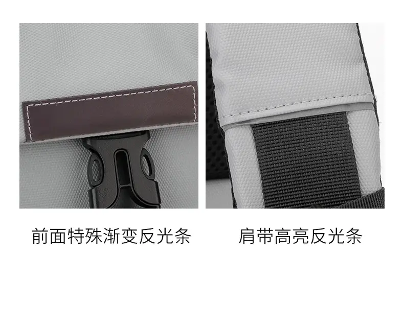 Men's Grey Crossbody Backpack with Adjustable Strap — feature 15