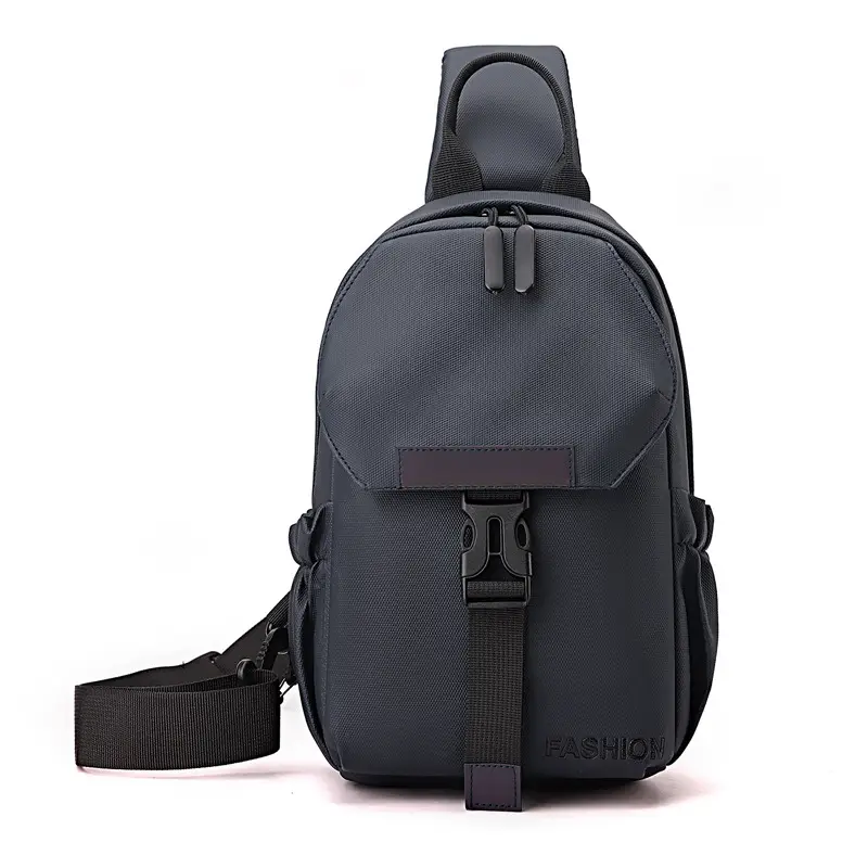 Men's Grey Crossbody Backpack with Adjustable Strap - Image 2