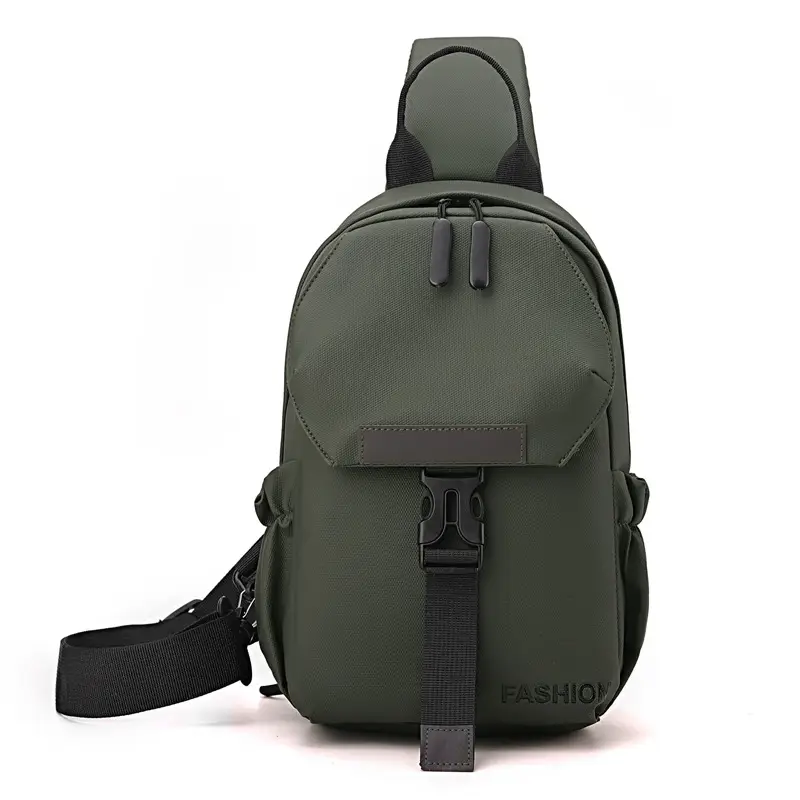 Men's Grey Crossbody Backpack with Adjustable Strap - Image 4