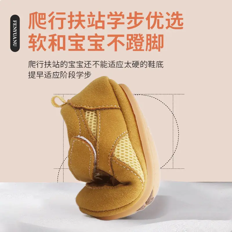 New 0 to 1 Year Old Baby Shoes Soft Sole Baby Toddler Shoes for Men 6-8-12 Months Infants and Girls Spring & Fall Models