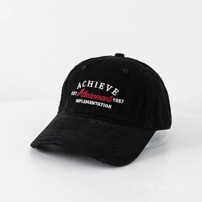 Korean Letter Embroidery Wash Cap for Women Men — feature 2