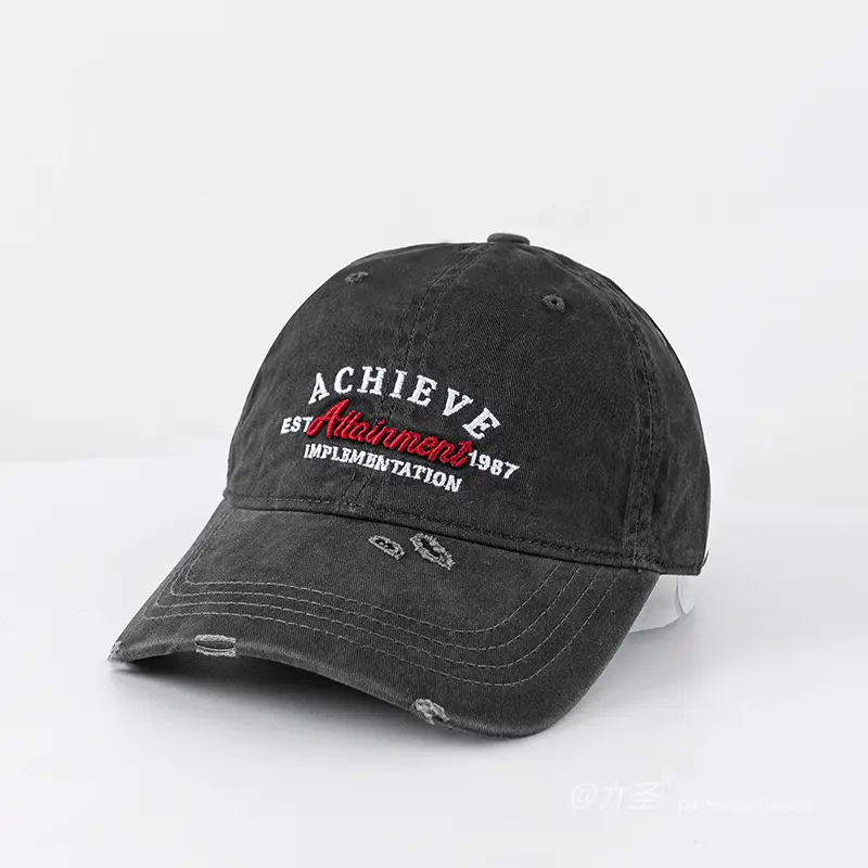 Korean Letter Embroidery Wash Cap for Women Men — feature 3