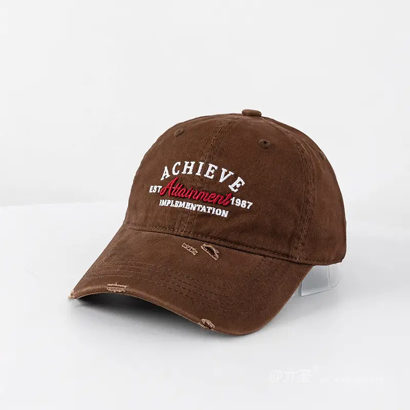 Korean Letter Embroidery Wash Cap for Women Men — feature 4
