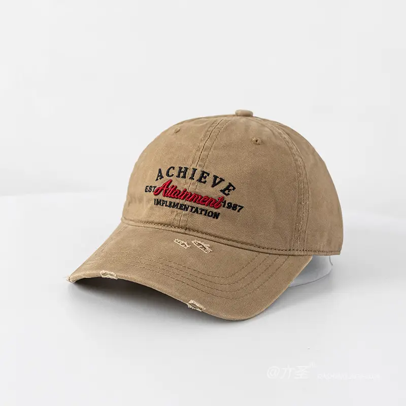 Korean Letter Embroidery Wash Cap for Women Men