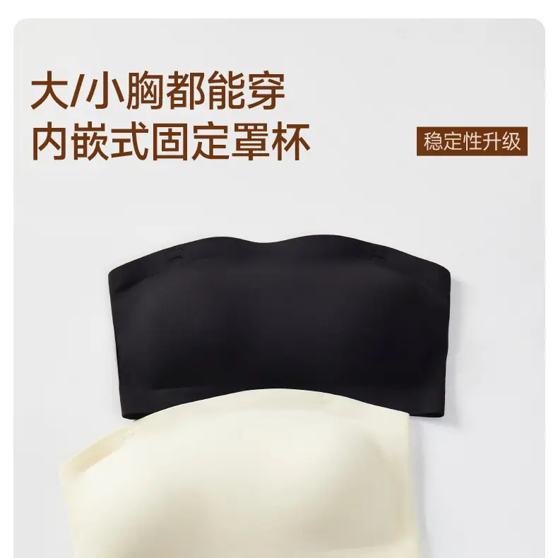 102 Summer Seamless Non-Slip Invisible Thin Strapless Bra for Women with Small Bust, Push-Up Bra, Tube Top — feature 16