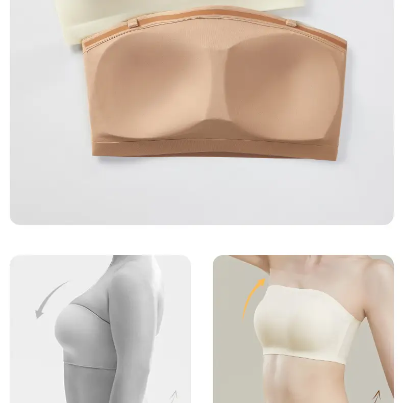 102 Summer Seamless Non-Slip Invisible Thin Strapless Bra for Women with Small Bust, Push-Up Bra, Tube Top — feature 17