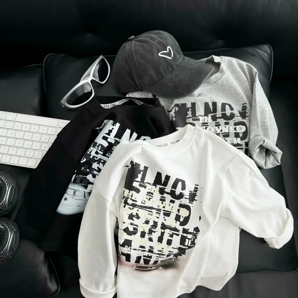 Autumn Korean Style Boys T-Shirt White Loose Cotton - Image 6