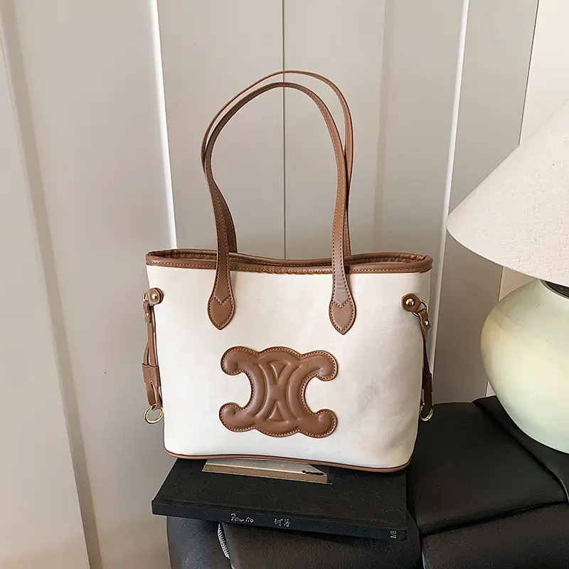 Cross-Border 2026 Tan Embroidered Shoulder Bag for Women