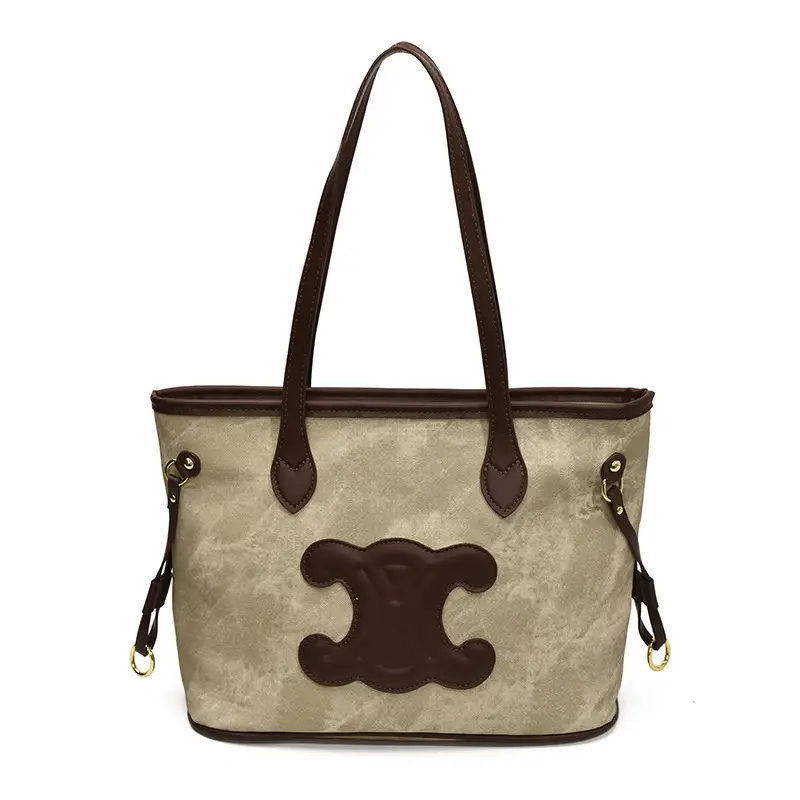 Cross-Border 2026 Tan Embroidered Shoulder Bag for Women