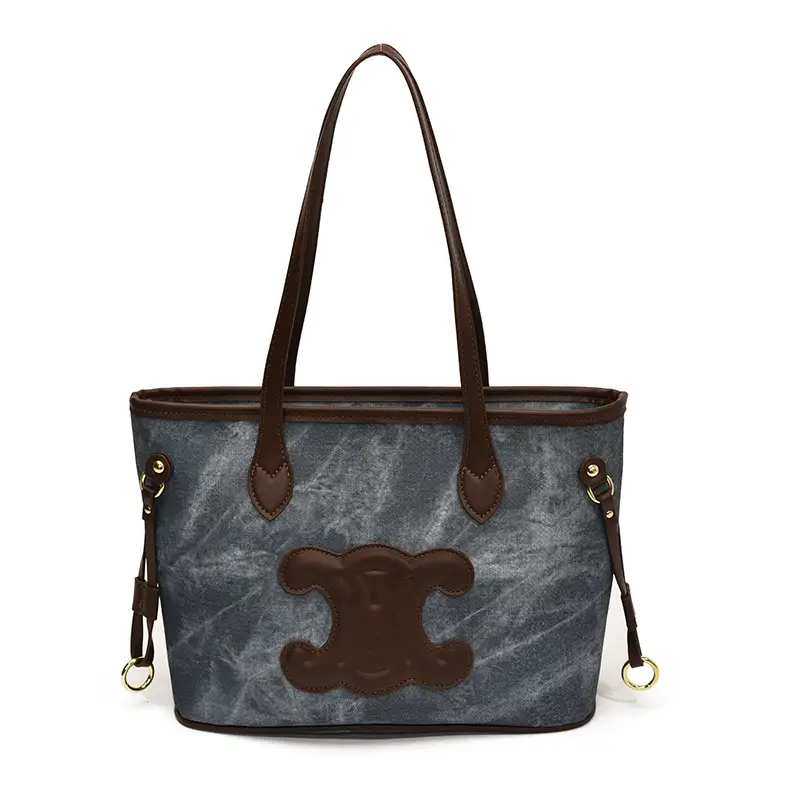 Cross-Border 2026 Tan Embroidered Shoulder Bag for Women