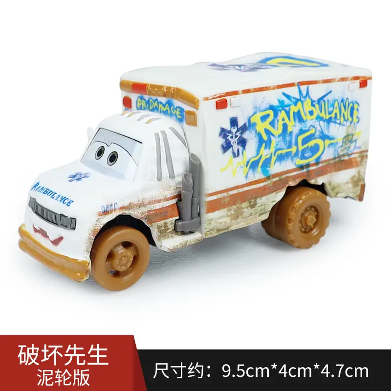 Cars 3 Lightning Mcqueen Toy Die-Cast Alloy Car Mr. Incredible Avi Crash Car Model