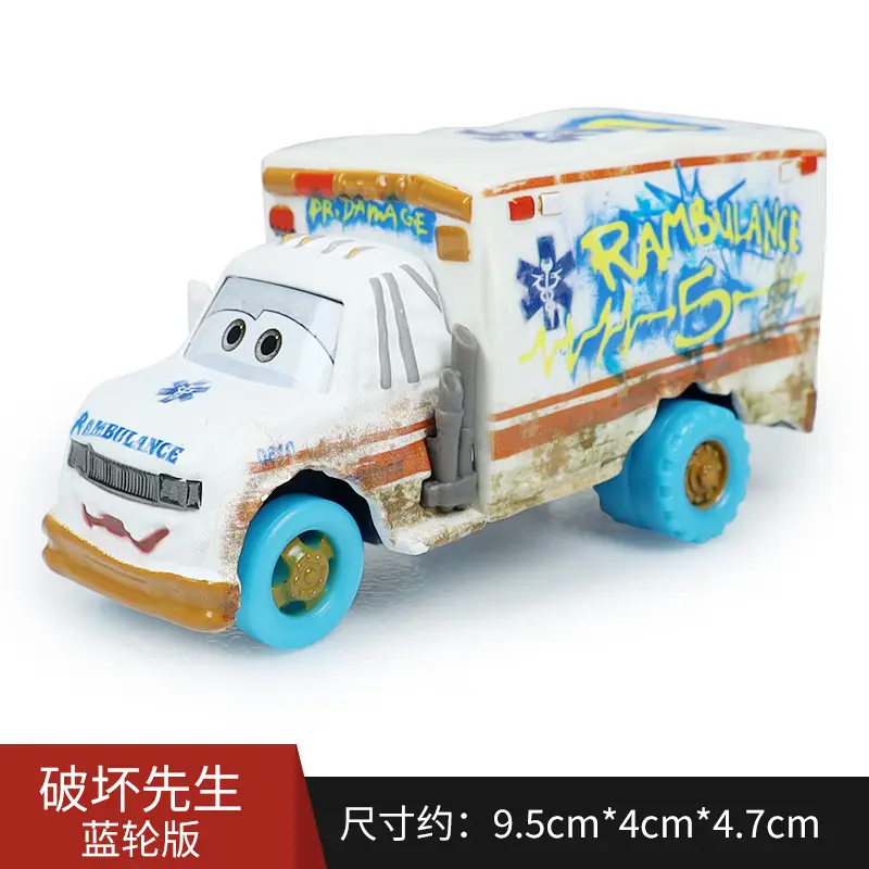 Cars 3 Lightning Mcqueen Toy Die-Cast Alloy Car Mr. Incredible Avi Crash Car Model