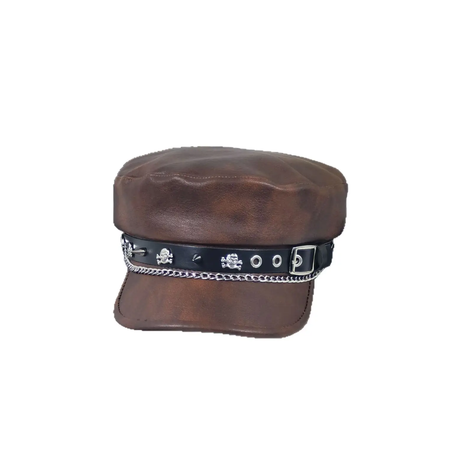 Women's Vintage Gradient Beret Navy Face-Slimming Cap Large Circumference - Image 10
