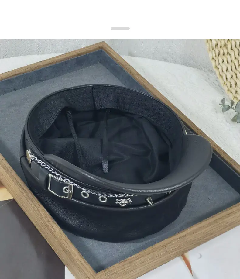 Women's Vintage Gradient Beret Navy Face-Slimming Cap Large Circumference — feature 22
