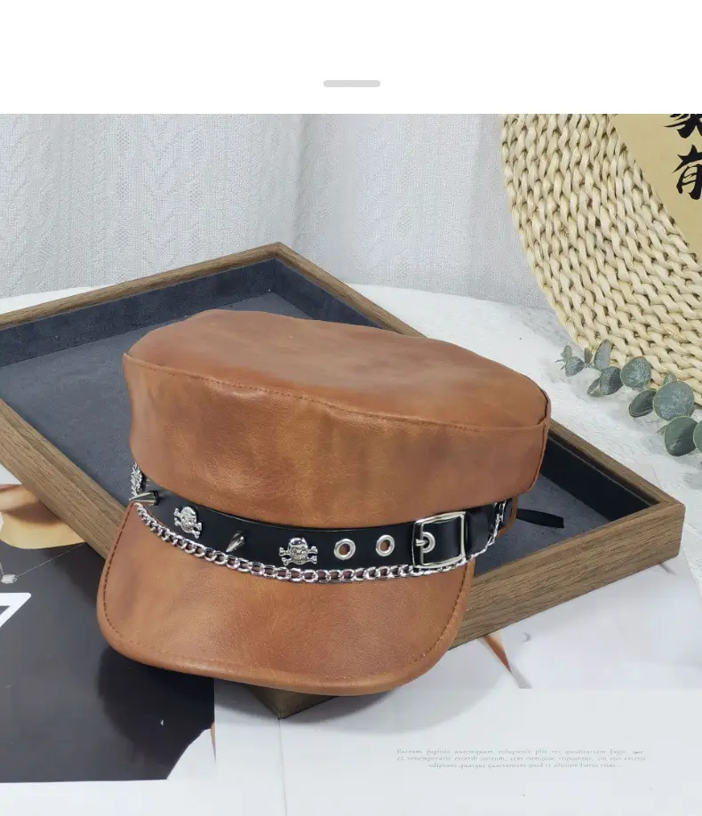 Women's Vintage Gradient Beret Navy Face-Slimming Cap Large Circumference — feature 8