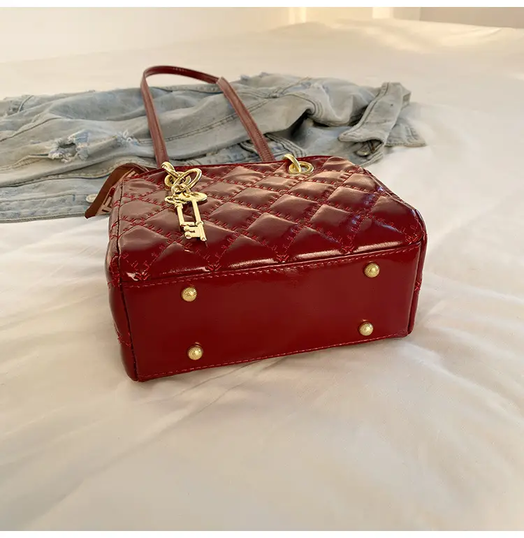 Red Quilted Princess Diana Style Handbag for Women — feature 13