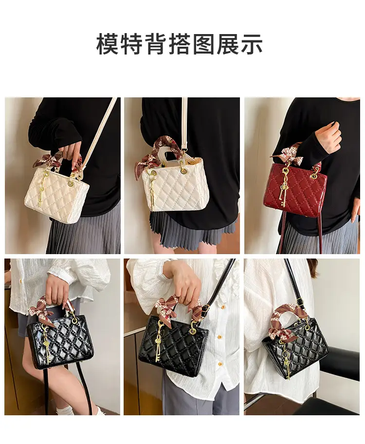 Red Quilted Princess Diana Style Handbag for Women — feature 14