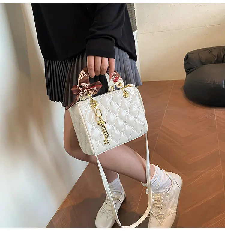 Red Quilted Princess Diana Style Handbag for Women — feature 25