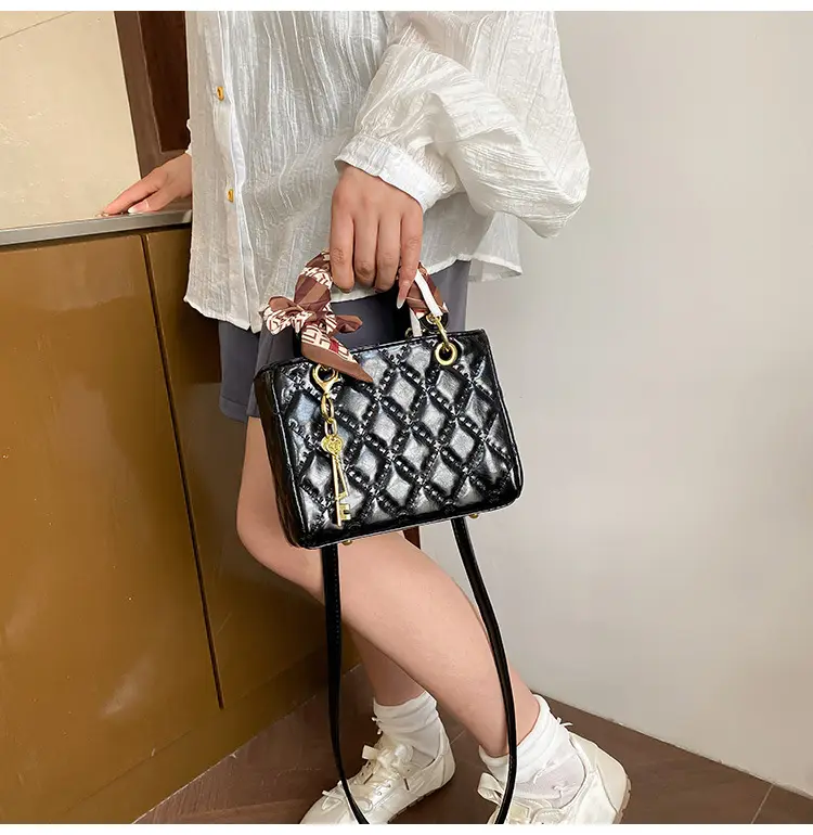 Red Quilted Princess Diana Style Handbag for Women — feature 31