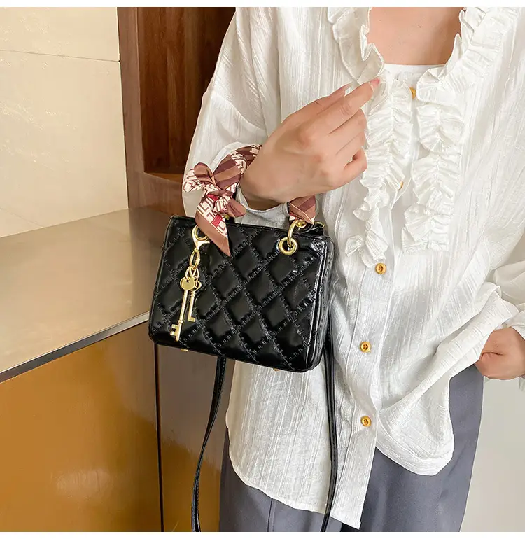 Red Quilted Princess Diana Style Handbag for Women — feature 33