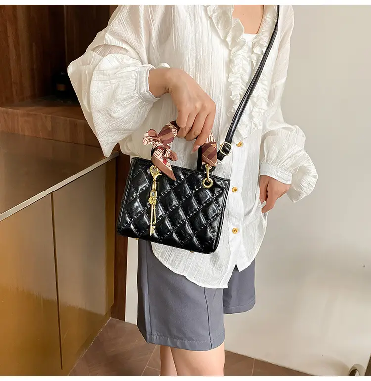 Red Quilted Princess Diana Style Handbag for Women — feature 35