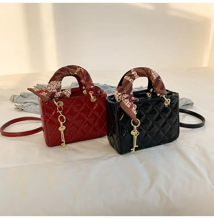 Red Quilted Princess Diana Style Handbag for Women — feature 49