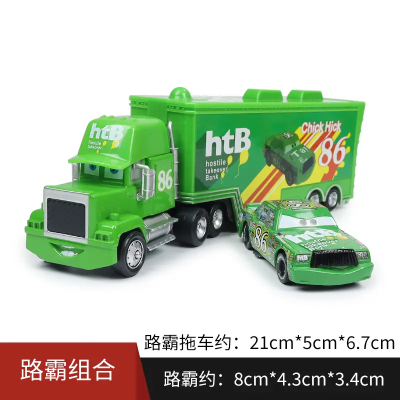 Cars Racing Lightning Mcqueen Children's Toy Container Truck Set Complete Model Car