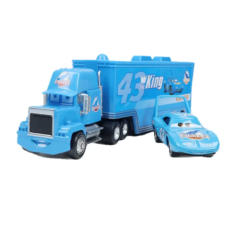 Cars Racing Lightning Mcqueen Children's Toy Container Truck Set Complete Model Car
