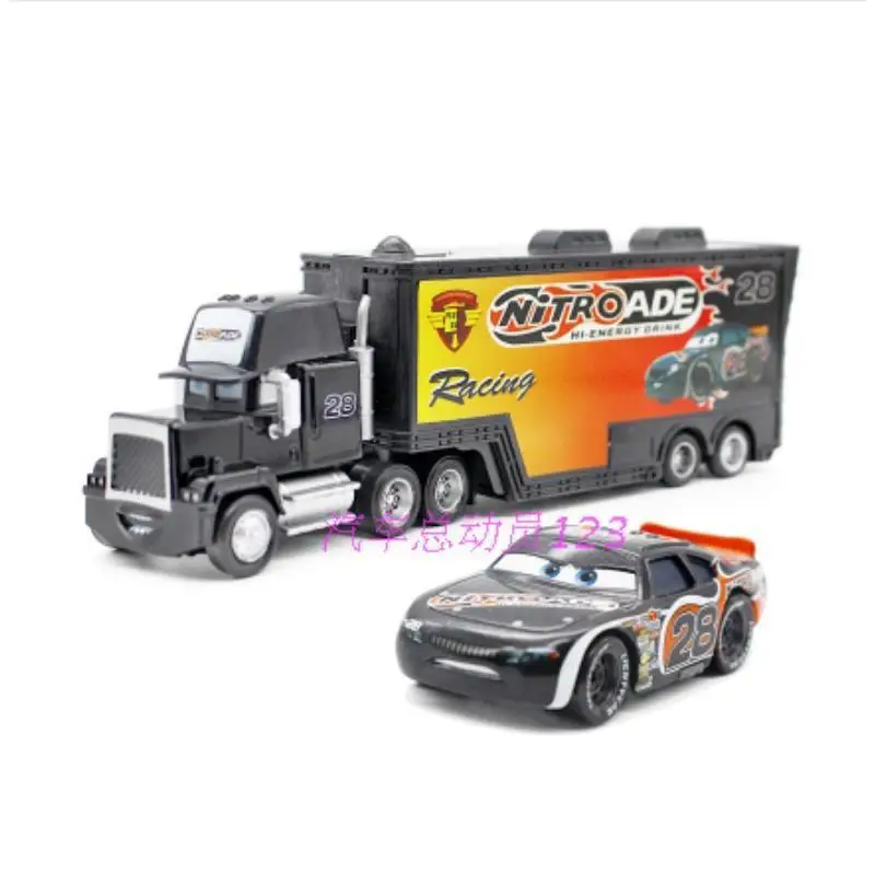 Cars Racing Lightning Mcqueen Children's Toy Container Truck Set Complete Model Car