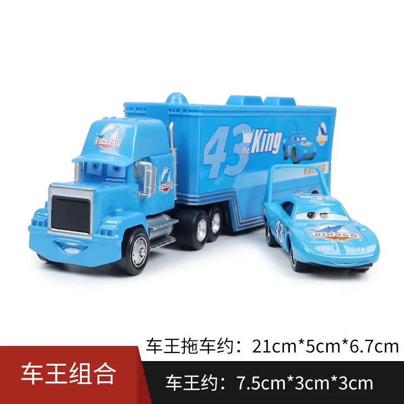 Cars Racing Lightning Mcqueen Children's Toy Container Truck Set Complete Model Car