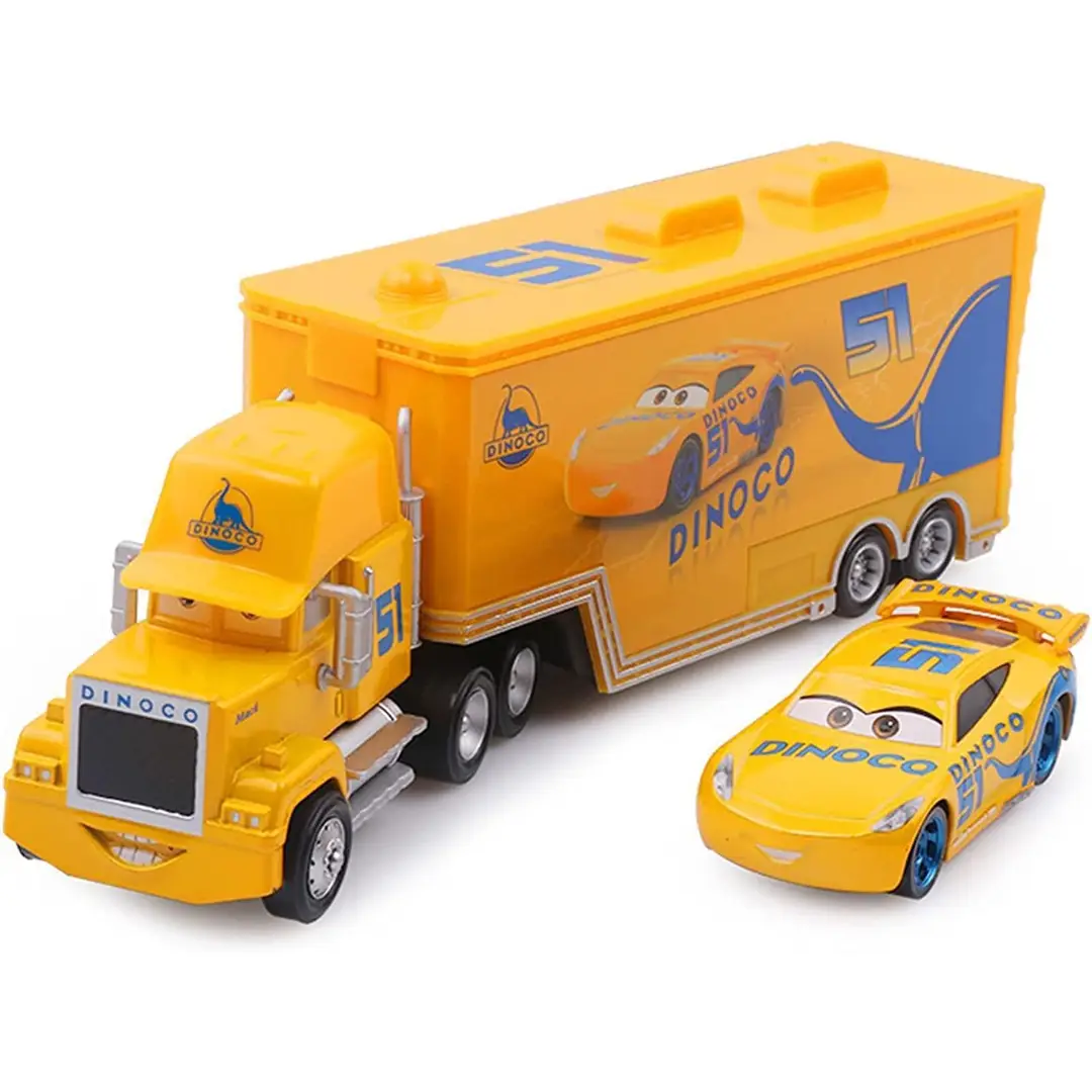 Cars Racing Lightning Mcqueen Children's Toy Container Truck Set Complete Model Car