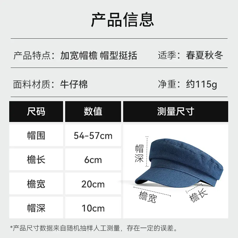 Navy British Style Duck Tongu Hat for Men - Image 8