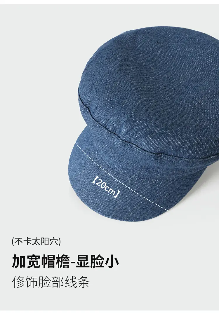 Navy British Style Duck Tongu Hat for Men — feature 5